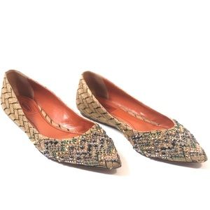 MISSONI Jewel Embellished Pointed Ballerina Flats
